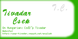 tivadar csep business card